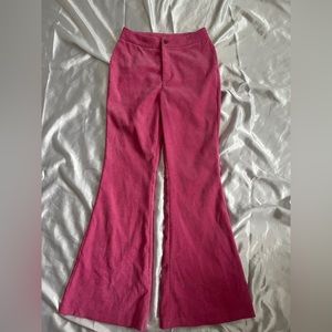 Pink flare pants